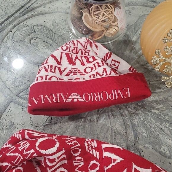 𝅺emporio Armani Logo Scarf and Beanie Lambswool Set New - Picture 4 of 5